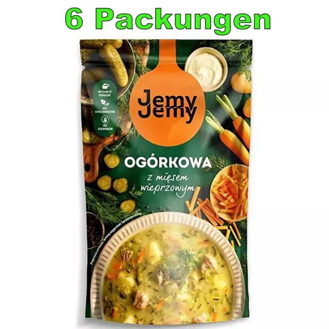Zuppa di cetrioli Jemy Jemy con maiale confezione da 6 (6 x 450 g) piatto pronto