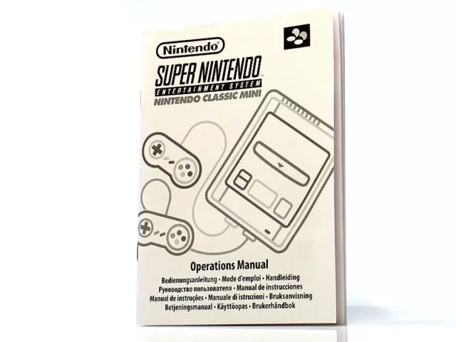 Bedienungsanleitung / Handbuch für SNES / SUPER NINTENDO Mini KONSOLE