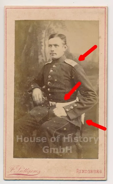 132690, Portraitfoto CDV, Soldat, Infanterie Regiment 85, IR 85, um 1880