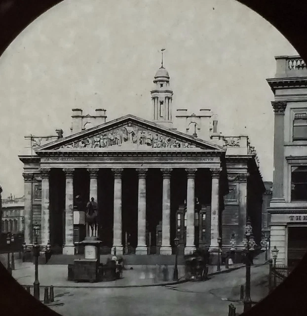 Royal Exchange, London, England, Magic Lantern Glass Slide