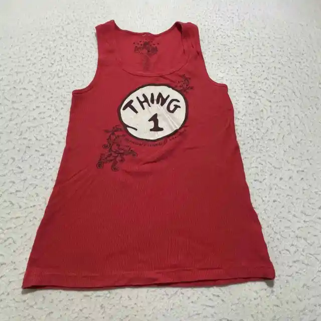 Universal Studios Women's XL Dr. Seuss Thing 1 Sleeveless Red Tank Top 2012