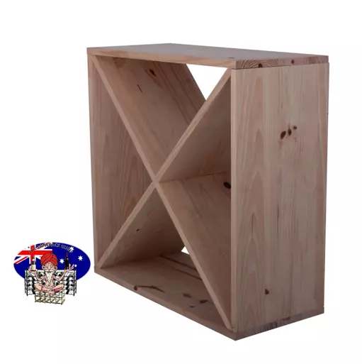 24 Bottle Wine Rack Cube - Flat Pack - PINE - Free Delivery 3
