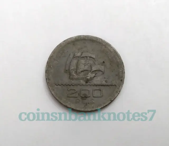 1932 Brazil 200 Reis Coin, KM #528 Circulated / Ship