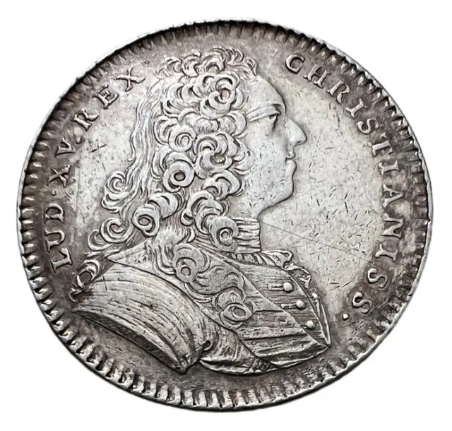 1738 FRANCE King LOUIS XV Bordeaux Antique Vintage FRENCH Silver Medal Rare