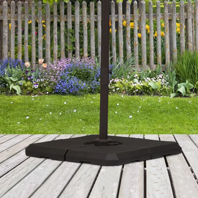 HD Polyethylene Sand or Water Fillable Parasol Base Black