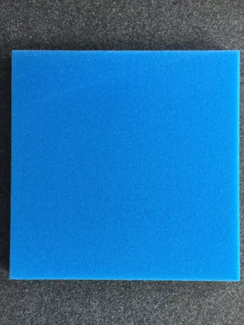 Filterschaum Filtermatte Filterschwamm blau ca. 50 x 50 x 3 cm PPI 10|20|30 Koi