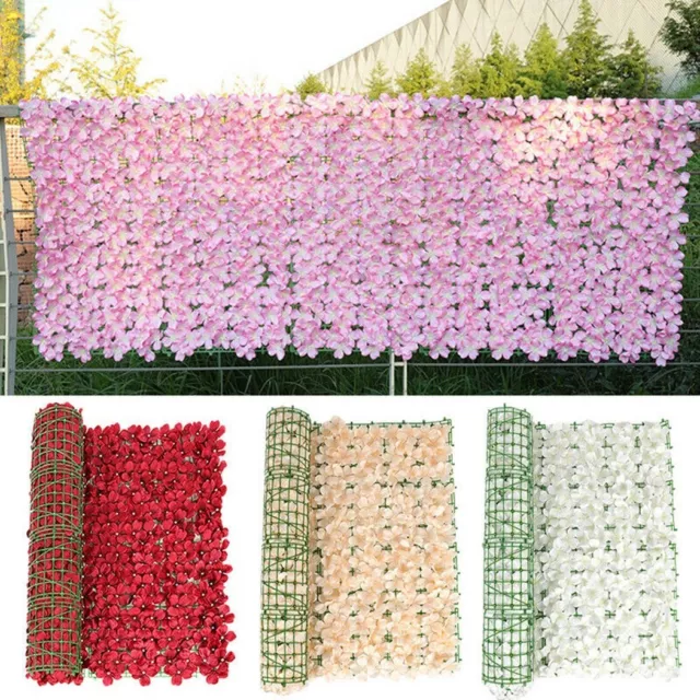 Écran d'intimité attrayant feuille de cerisier artificielle fleur pour jardin