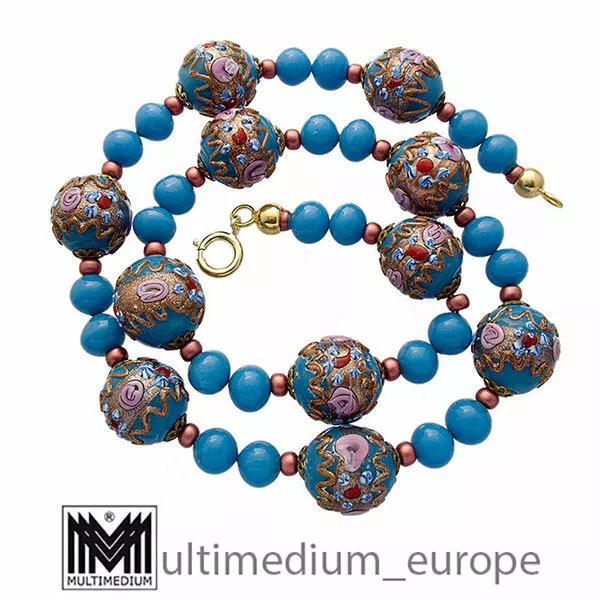 Alte Murano Glas Halskette vtg murano glass necklace millefiori