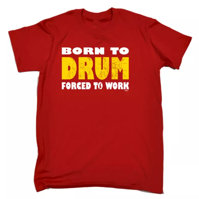 T-shirt top Born To Drum - T-shirt magliette da uomo divertenti novità