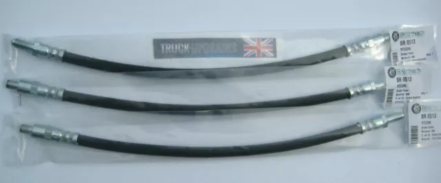 Land Rover Series 2, 2a, Complete Brake Flexi Hose Set x 3,