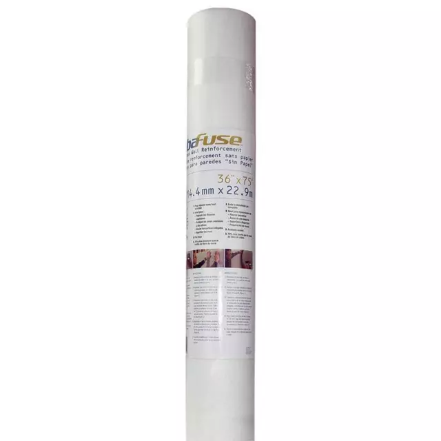 Adfors FibaFuse 75 ft. L X 36 in.   W Fiberglass White Wall Repair Fabric