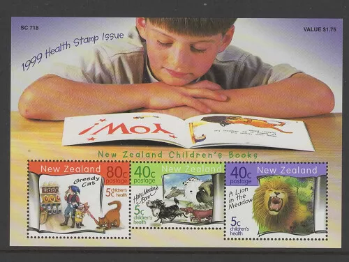 1999 NEW ZEALAND CHILDRENS HEALTH CHILDRENS BOOKS minisheet SG2274 mint unhinged