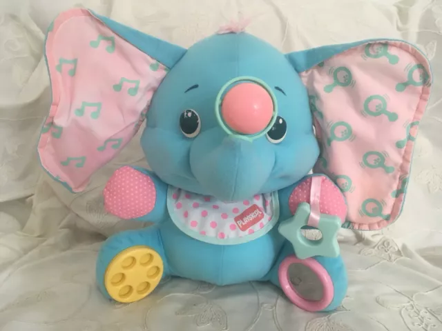 Peluche vintage Playskool Éléphant Bleu Jeu D’activité Et D’eveil Malin-Calin