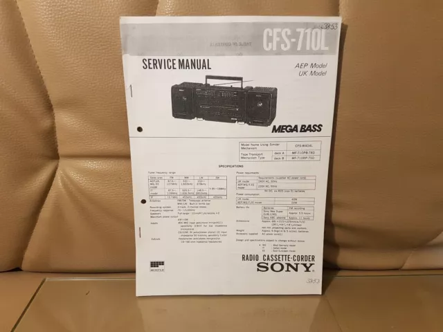 Sony CFS 710 L  Service Manual Bedienungsanleitung