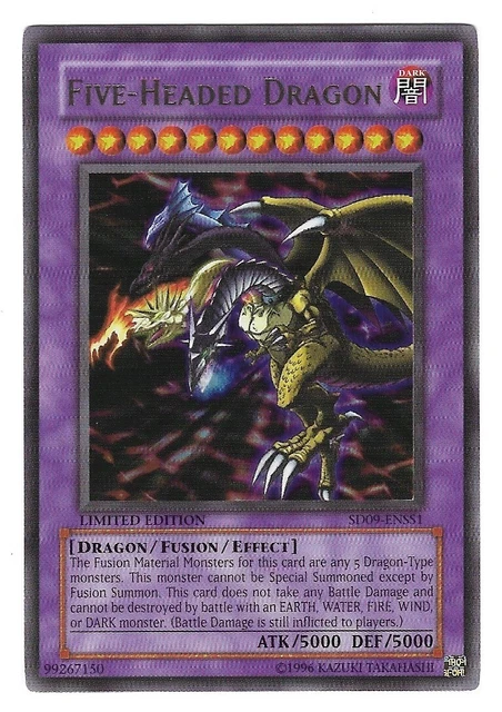 YUGIOH - FIVE Headed Dragon - Structure Deck Dinosaur - Limited Ed -  Sd09-Enss1 EUR 12,50 - PicClick FR