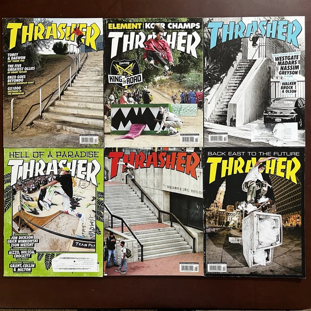 2018 THRASHER MAGAZINE Lot 6 Issues July-December Skateboarding
