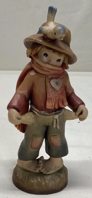 ANRI Wood Wooden Hand Carved Painted Ferrandiz Figurine Poor Boy 6 3/4”