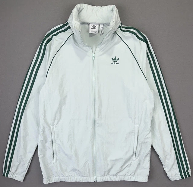 MEN S MEDIUM ADIDAS Originals Superstar Green Windbreaker Jacket
