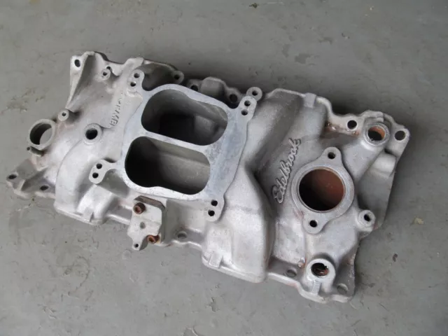 Vintage Edelbrock Performer Intake Manifold Chevy Small Block Chevrolet #3 Vintage Edelbrock Performer Intake Manifold Chevy Small Block Chevrolet #3