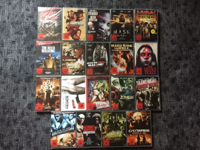 HORROR / ACTION DVD BUNDLE - FSK 18 - DVD Paket -  24 Filme