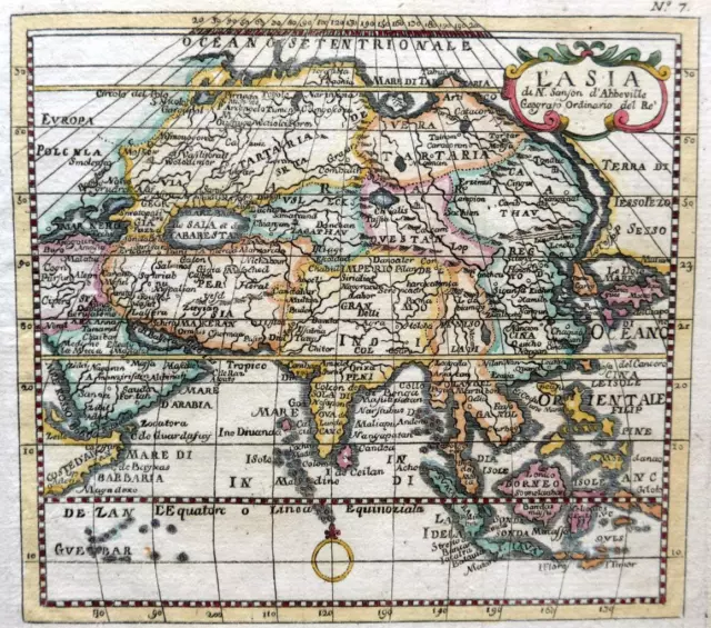 ASIA KOREA  AS AN ISLAND BY NICOLAS SANSON c1794 GENUINE ENGRAVED MAP