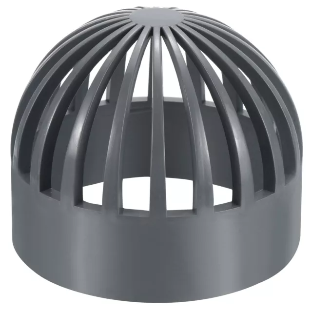 4" Atrium Grate Cover Round Outdoor UPVC Sewer Drain Pipe Fitting Gray