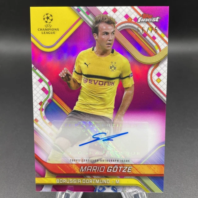 2024-25 TOPPS FINEST UEFA Mario Gotze Pink Auto /75 #BA-TZ