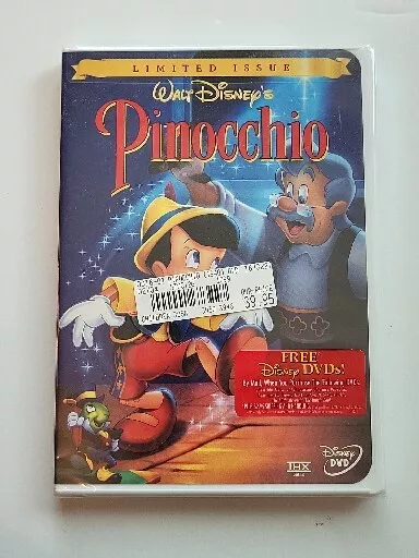 Walt Disney's 101 Pinocchio Limited Issue DVD Original Animated New Sealed 1999