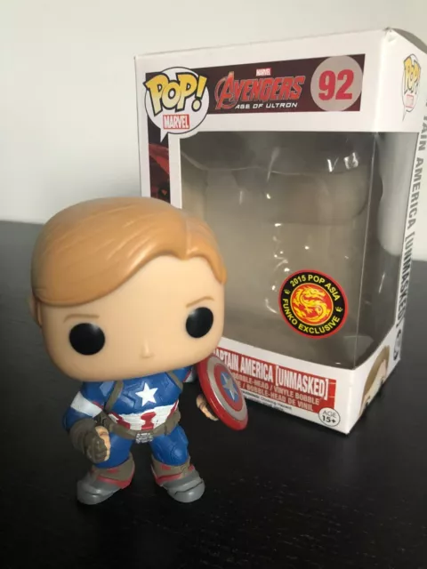 Captain America Unmasked Funko Pop Avengers Age of Ultron 2015 Pop Asia Excl.