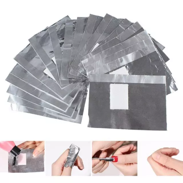 100X Nail Foil Gel Wraps Polish Remover Art Soak Off Acrylic Removal-No Acetone