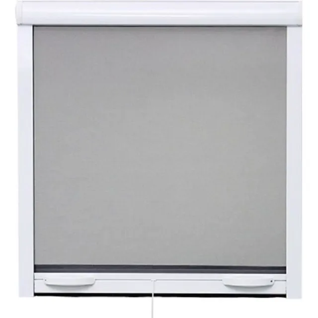 Moustiquaire de fenetre L125 x H145 cm en aluminium laqué blanc - Recoupable en