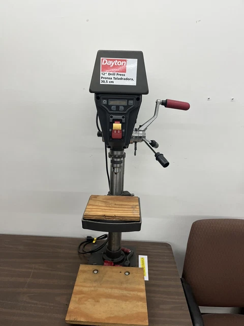 DAYTON 12" Drill Press, 120V, Fixed Speed 244-3386 RPM DAYTON 12" Drill Press, 120V, Fixed Speed 244-3386 RPM