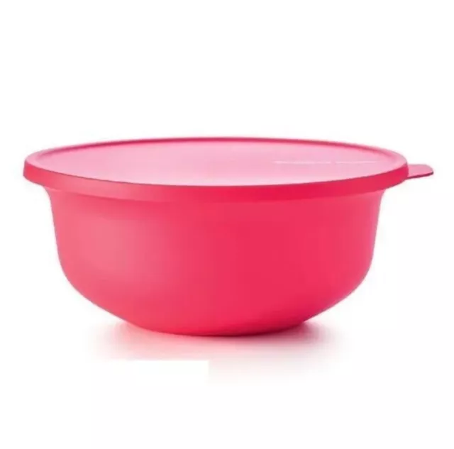 TUPPERWARE Aloha Alfresco Bowl with Lid Salad Fruit Bowl 2L PINK NEW FREE POST