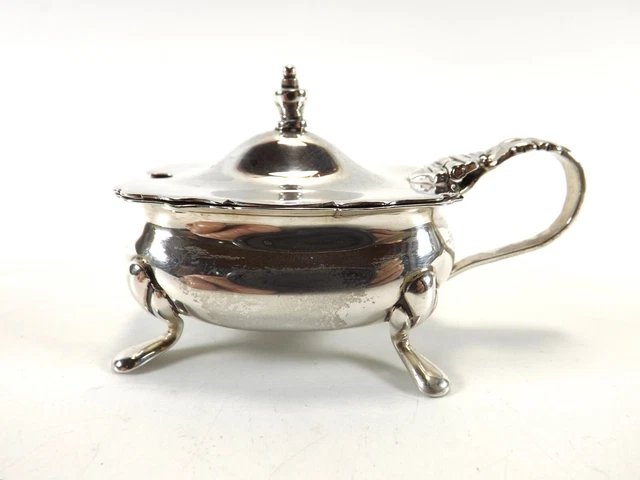 Antique Silver Mustard Pot Hallmarked Birmingham 1931 Ref 683/1