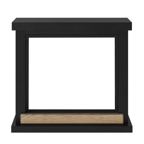 Cornice Finto Camino Decorativa Tagu Hagen Caminetto in Legno MDF Nero