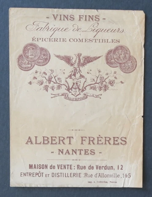 Ancienne Étiquette Lhôtellerie Française Épinard Montrouge - Vieux Papier Épicerie