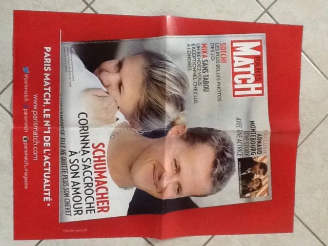 Rare Affiche Collector Grd Format Paris Match MICHAEL SCHUMARER FERRARI 2014