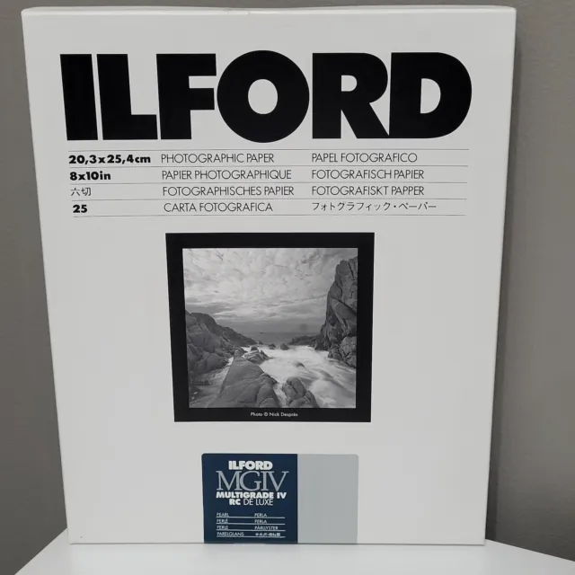 ILFORD Photo Paper MG4RC44M MGIV Multigrade IV RC Deluxe Pearl 8x10 25 Count