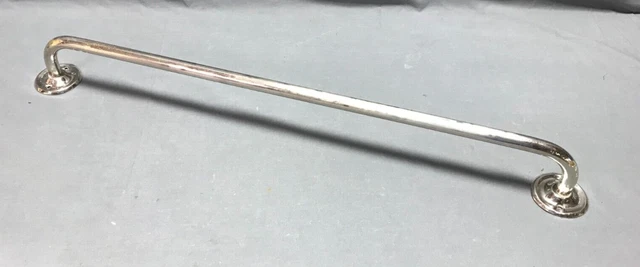 Antique Vintage 25" Length Nickel Brass San a La Towel Bar Rack Old 1502-23B
