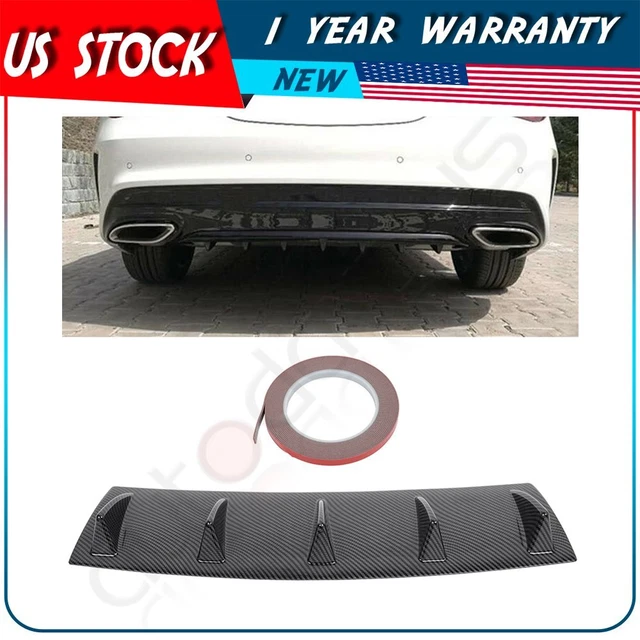 5 Fins Style Rear Lower Bumper Diffuser Fin Spoiler Lip Wing Splitter 23" Gloss