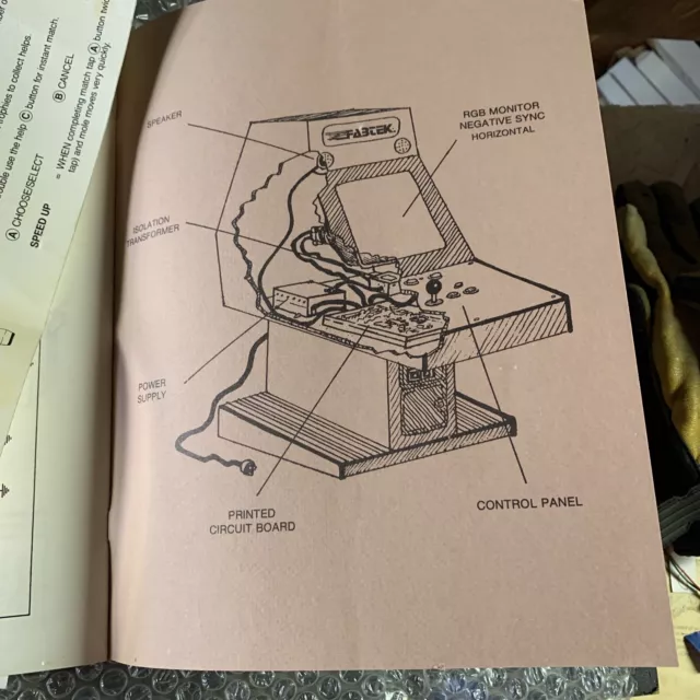 Original SPORTS MATCH FABTEK   Arcade video game manual