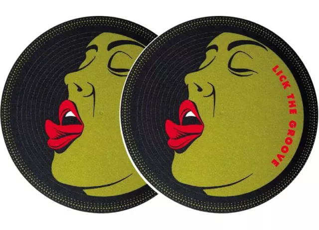 2x Slipmats - Lick the Groove - DJ Slipmat für Plattenspieler Turntable NEU&OVP