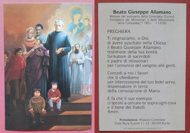 Santino Holy Card: Beato Giuseppe Allamano