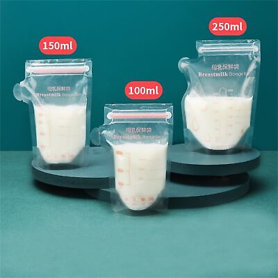 30 unidades bolsa de almacenamiento de leche materna libre de BPA abertura ancha PET fácil de usar