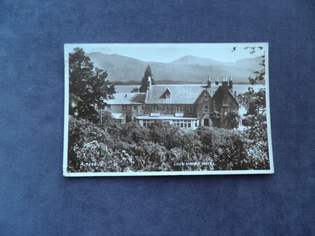 Old 1930s Real Photograph Postcard of Loch Maree Hotel, Talladale, Ross-shire