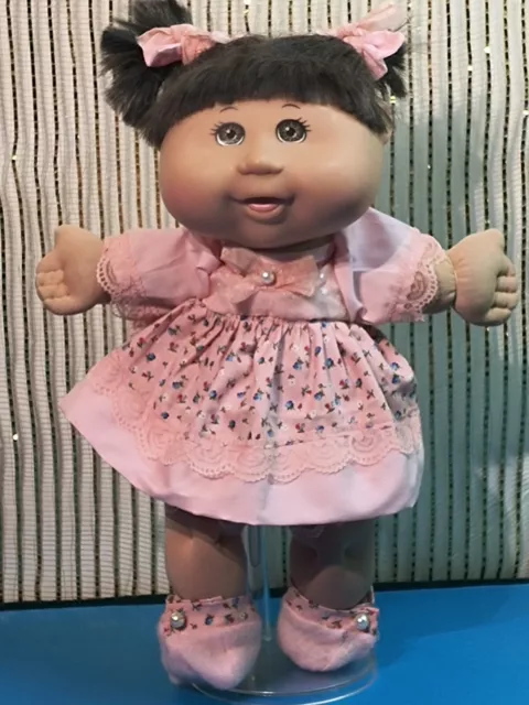 cabbage patch kids 2012 OAA,Big Brown Eyes,Pink Hand Made Dress By Blanca