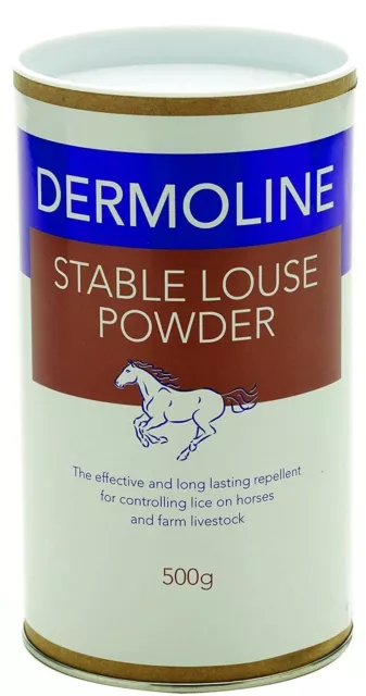 Dermoline Horse Pony Stable Louse Powder Easy Use Lice Parasite Repellent 500g