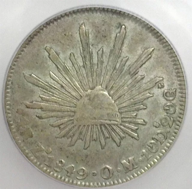 Mexico ~ 1849-Zs,Om Silver 4 Reales ~ Icg Vf30 ~ Km# 375.9