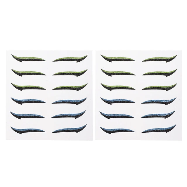 12 Pairs Glitzer-Eyeliner Eyeliner-Tape-Streifen Kosmetik Unsichtbar Fräulein
