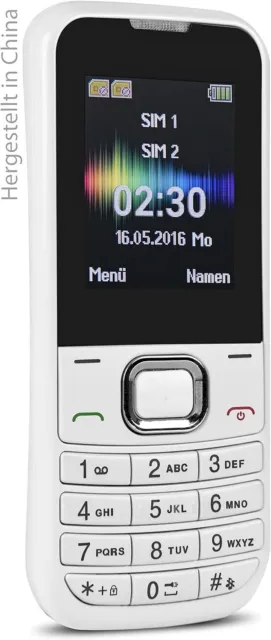 Swisstone SC230 Dual SIM Handy Farbdisplay Weiss Kinder Senioren Baustellen